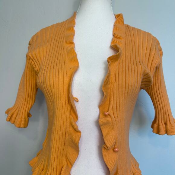 Y2k orange cardigan - Picture 2 of 6
